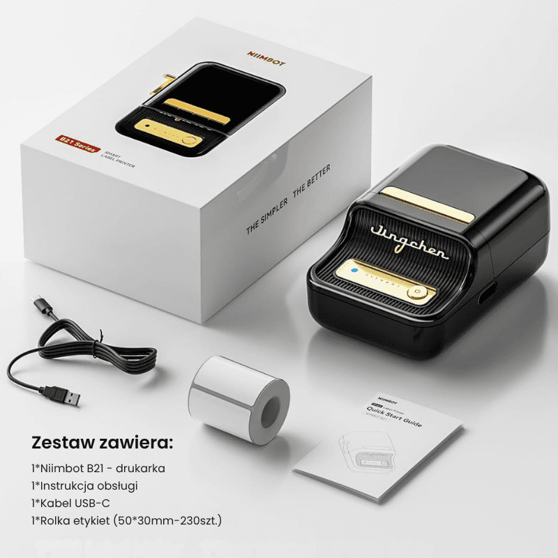 Niimbot Termiczna drukarka etykiet, naklejek | Bezprzewodowa Bluetooth