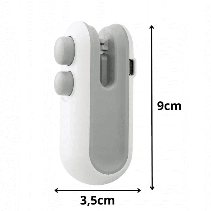 Elektryczna mini zgrzewarka 2w1 z otwieraczem do folii/ opakowań – bezprzewodowa, magnetyczna, USB-C