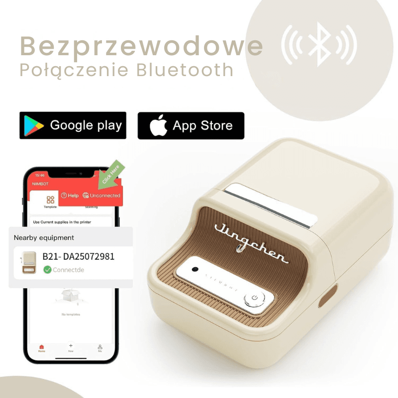 Niimbot Termiczna drukarka etykiet, naklejek | Bezprzewodowa Bluetooth