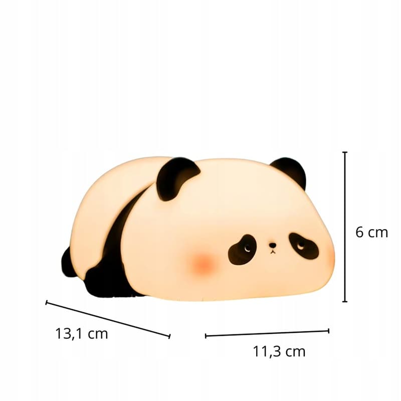 Silikonowa Lampka PANDA - lampka nocna LED dla dzieci