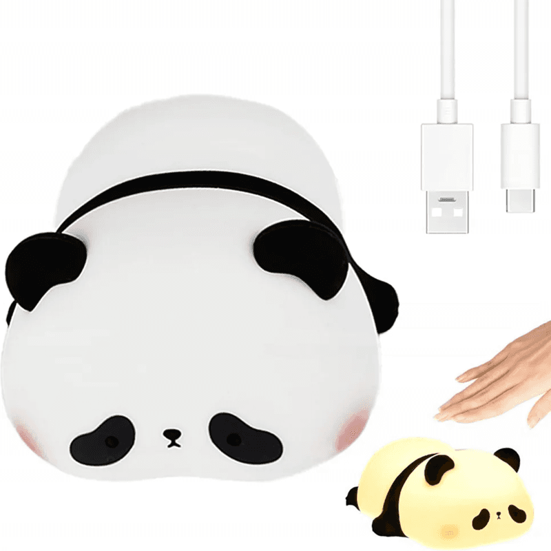 Silikonowa Lampka PANDA - lampka nocna LED dla dzieci